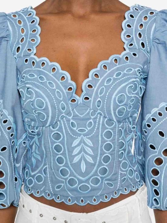 26SS 차로루이즈 반팔 티셔츠 263103BLUE Blue - CHARORUIZ