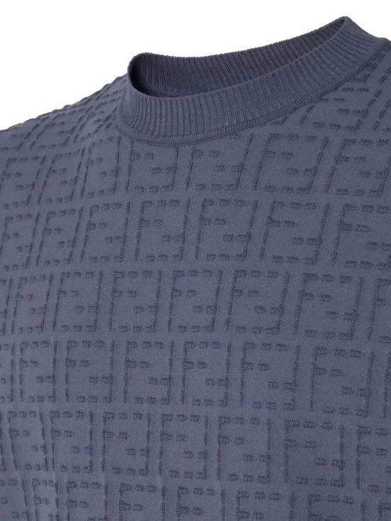 26SS 펜디 코튼 FF 셀러리아 스웨터 FZX051AU7OF0GCT Blue - FENDI