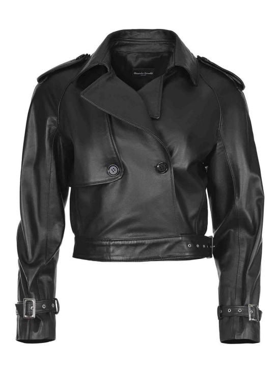 25FW ALESSANDRA GRIMOLDI 가죽 자켓 SPOLVERINOCORTONERO Black