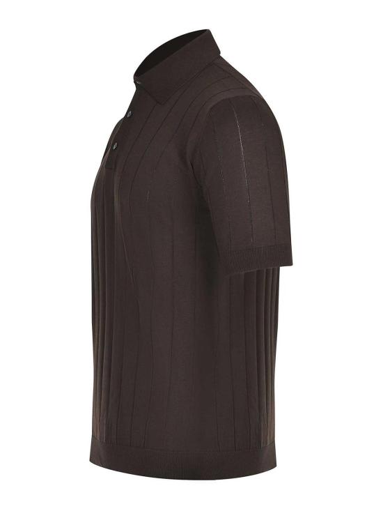 26SS 필리포 드 로렌티스 폴로 티셔츠 PL1MCCR14C190 Dark Brown - FILIPPO DE LAURENTIIS