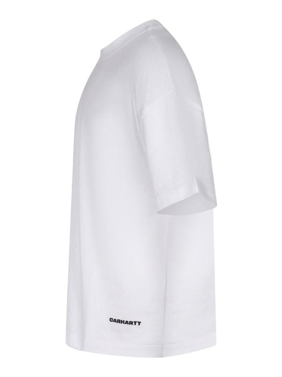 26SS 칼하트 숏슬리브 링크 스크립트 티셔츠 I03137300AXX White - CARHARTT