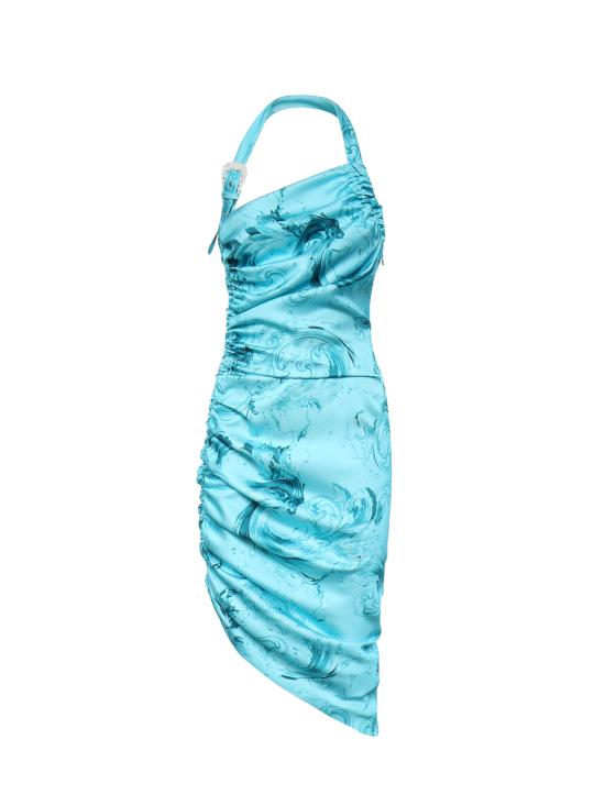 26SS 베르사체 미디 원피스 80HAO913 NS820203 Aqua