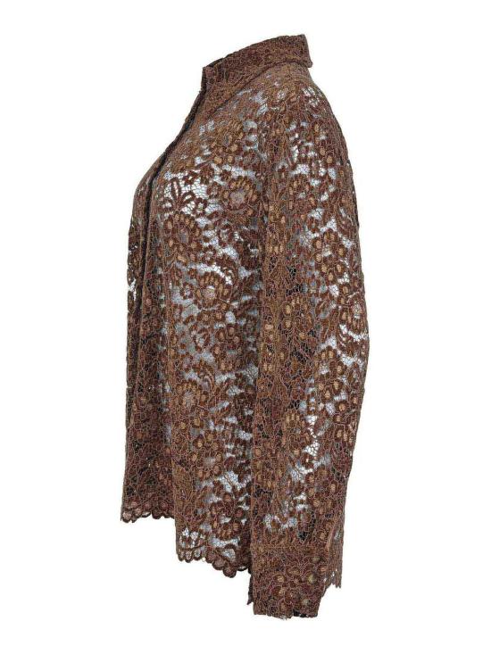 25FW 어 페이퍼 키드 블라우스 F5PKWOSI011090 Brown - A PAPER KID