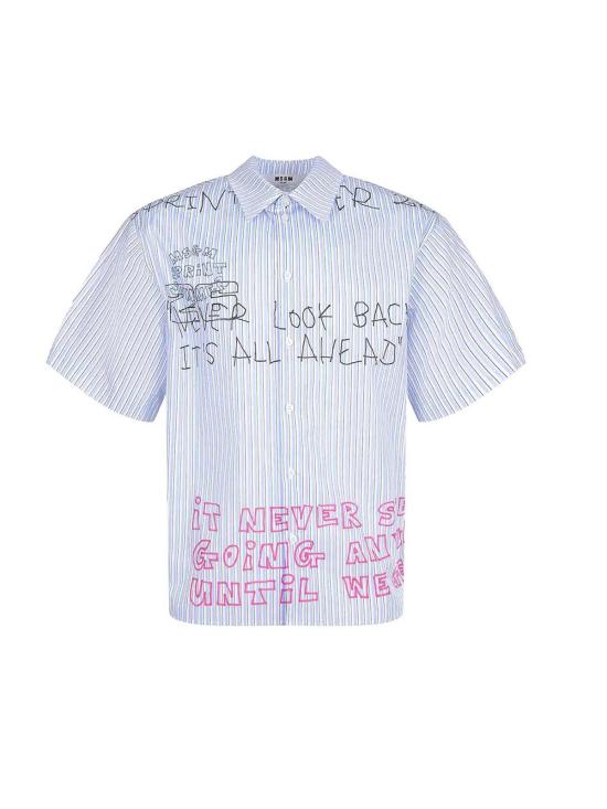 26SS 엠에스지엠 반팔 셔츠 4040ME17X26705584 Light Blue