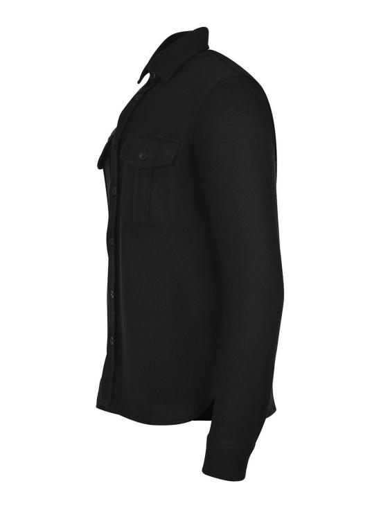 25FW 필리포 드 로렌티스 긴팔 셔츠 CAMLMILWCFELT990 Black - FILIPPO DE LAURENTIIS