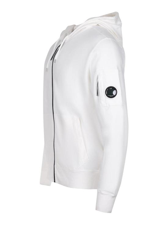 26SS 씨피 컴퍼니 집 후드 렌즈 스웨트셔츠 20CMSS081A002246G103 White - C.P. COMPANY