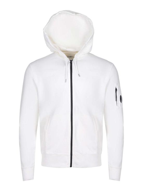 26SS 씨피 컴퍼니 집 후드 렌즈 스웨트셔츠 20CMSS081A002246G103 White - C.P. COMPANY