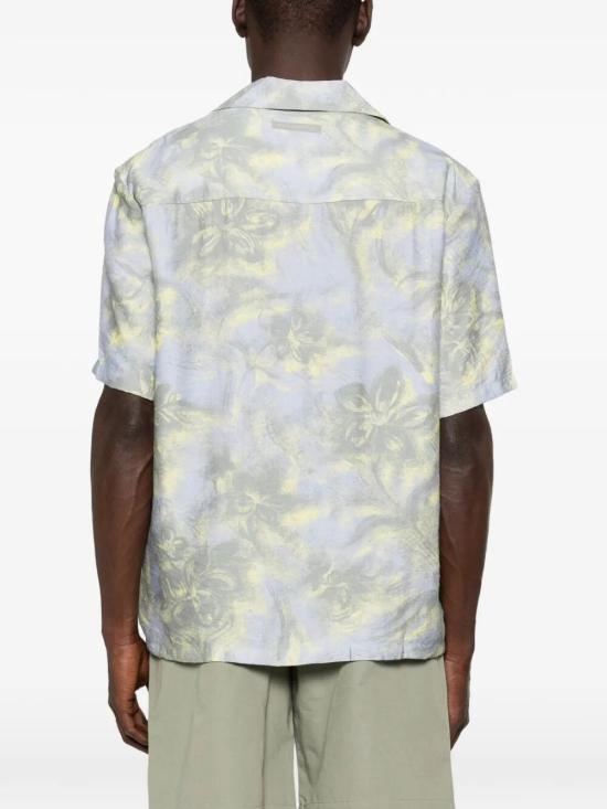 26SS 메종키츠네 반팔 셔츠 QM00404WW9109 0526 ARCTIC ICE PASTEL YELLOW - MAISON KITSUNE