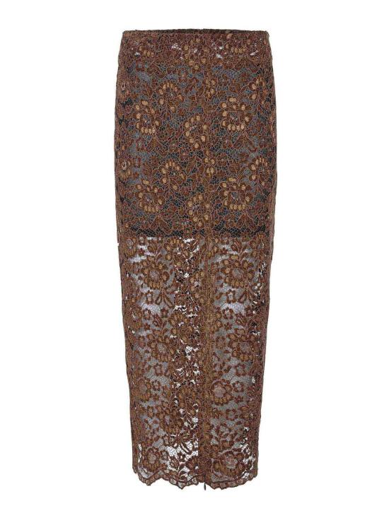 25FW 어 페이퍼 키드 롱 스커트 F5PKWOSK010090 Brown