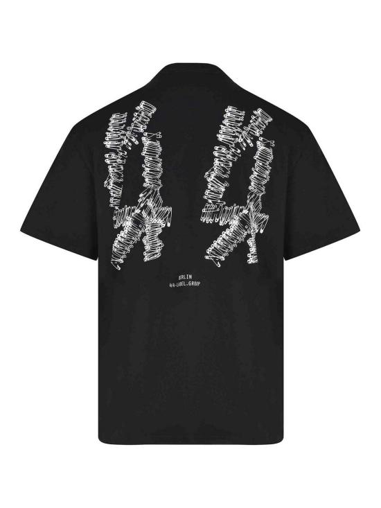 26SS 44레이블 반팔 티셔츠 B0030556FA706P783 Black - 44 LABEL