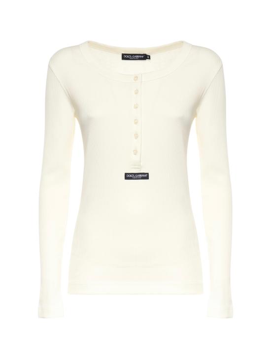 26SS 돌체앤가바나 긴팔 티셔츠 F8W44T FU7AVW0001 WHITE