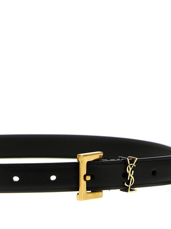 26SS 생로랑 카산드라 씬 스퀘어 버클 벨트 554465BOO0W1000 - SAINT LAURENT