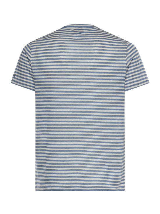 26SS 세인트바쓰 반팔 티셔츠 DOV0010 01241L Light Blue Cream - MC2 SAINT BARTH