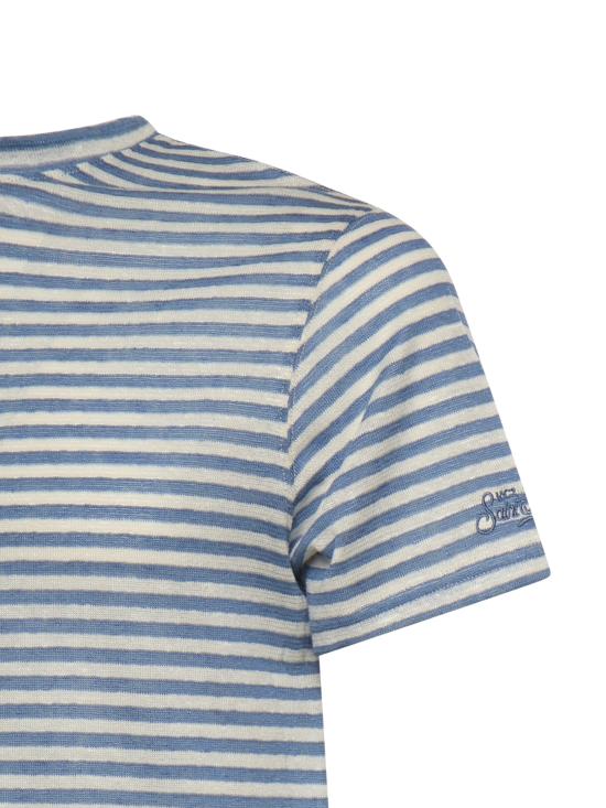 26SS 세인트바쓰 반팔 티셔츠 DOV0010 01241L Light Blue Cream - MC2 SAINT BARTH