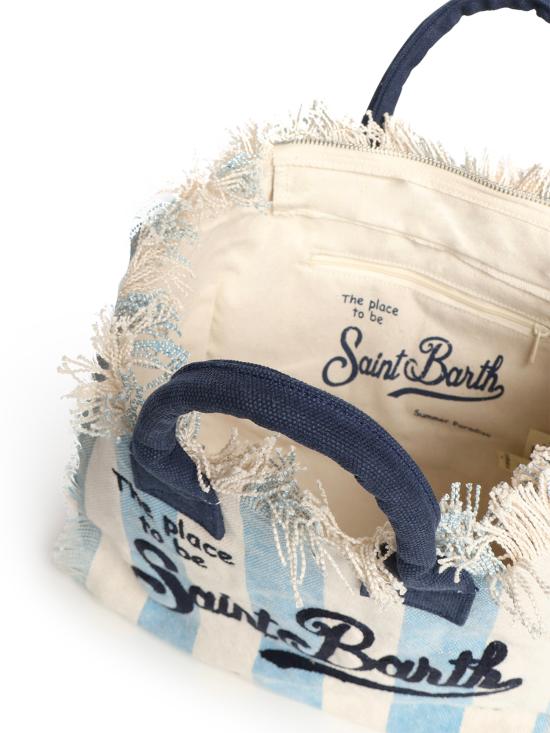 26SS 세인트바쓰 토트백 COL0001 02629L IVORY light blue - MC2 SAINT BARTH