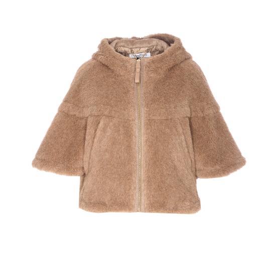 25FW 막스마라 알파카 울 테디 후드 케이프 2524736182600 PETALO4 005 Beige