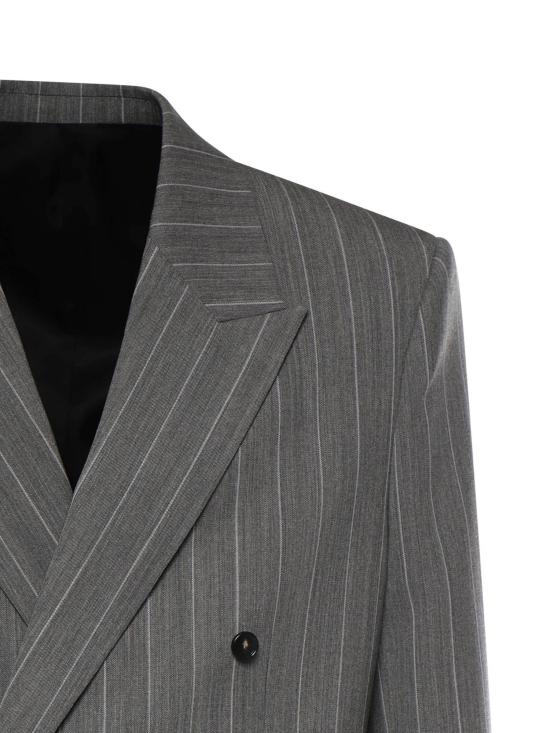 26SS 보테가베네타 수트 자켓 862216 V6E001532 MEDIUM GREY WHITE - BOTTEGA VENETA