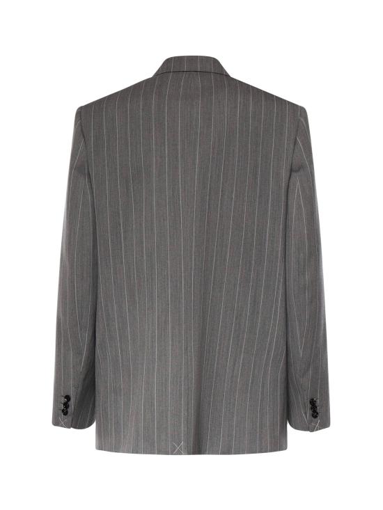 26SS 보테가베네타 수트 자켓 862216 V6E001532 MEDIUM GREY WHITE - BOTTEGA VENETA