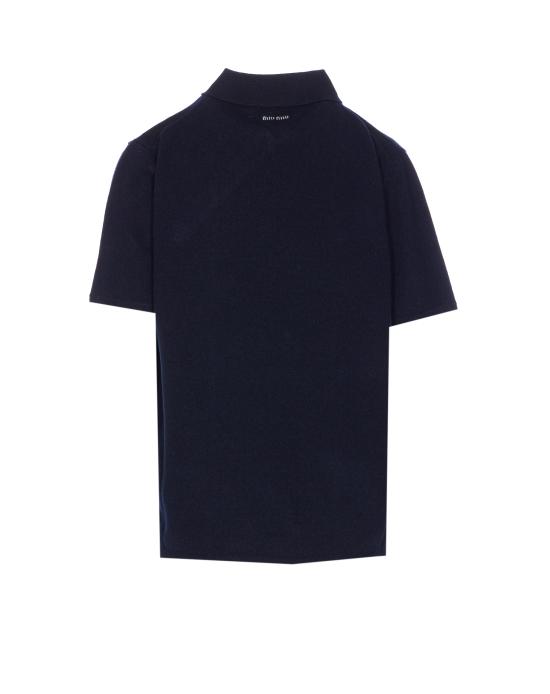 25FW 미우미우 폴로 티셔츠 MML00X 18A9F0008 Blue - MIU MIU