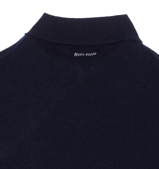 25FW 미우미우 폴로 티셔츠 MML00X 18A9F0008 Blue - MIU MIU