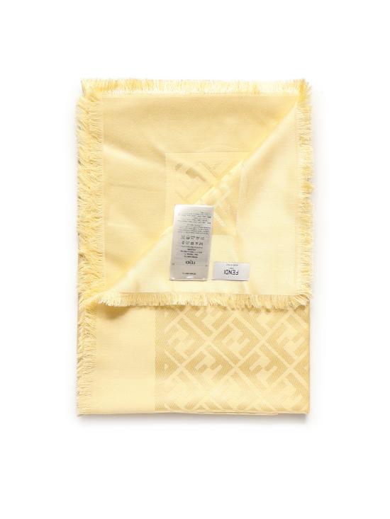 26SS 펜디 오가닉 실크 울 FF 숄 FXT069 AJW7F1WNP YELLOW - FENDI