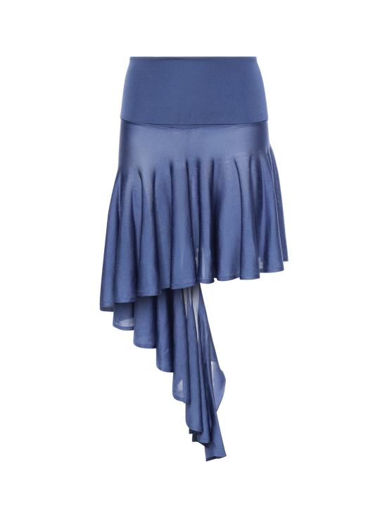 26SS 알라이아 숏 스커트 AA9J2552K177C 516 BLEU DENIM