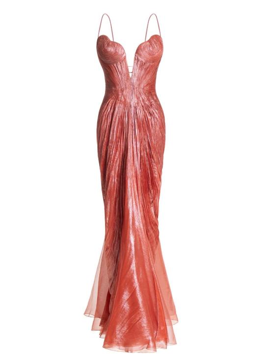 26SS 마리아루시아호한 롱 원피스 CECILIA BLOODORANGE Arancio