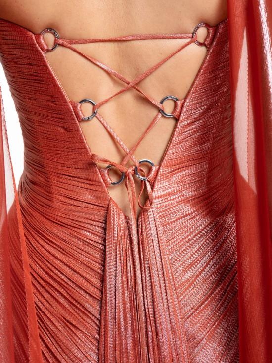 26SS 마리아루시아호한 롱 원피스 STEPHANIES BLOODORANGE Arancio - MARIA LUCIA HOHAN