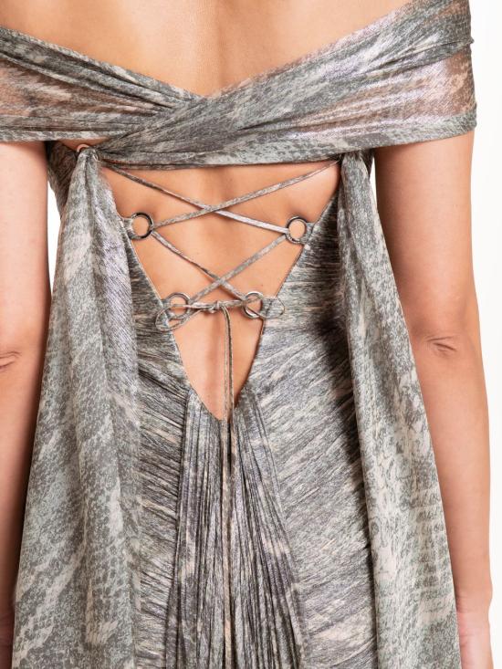 26SS 마리아루시아호한 롱 원피스 CATARINA TROPICAL Grey - MARIA LUCIA HOHAN