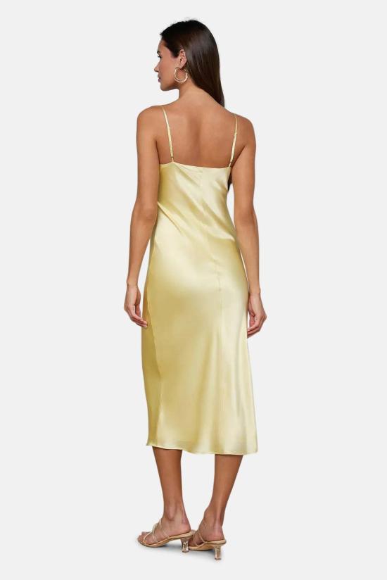  라장스 롱 원피스 세리디 실크 슬립 드레스 - L'AGENCE