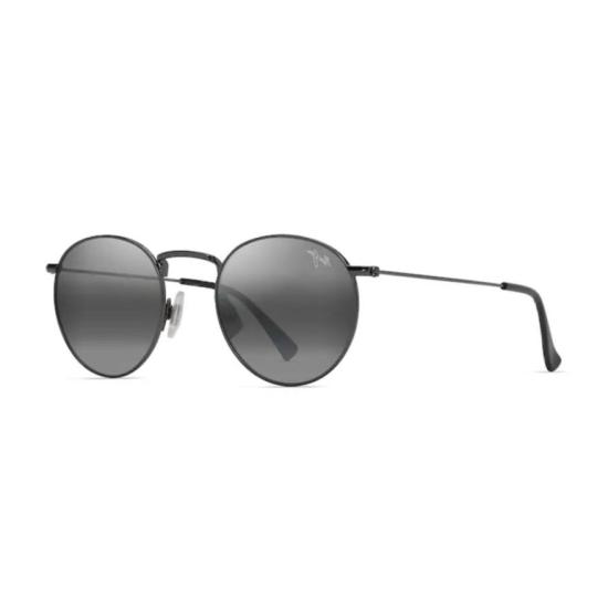  마우이짐 선글라스 조절 가능한 코받침이 있는 푸카우아 원형 금속 - MAUI JIM
