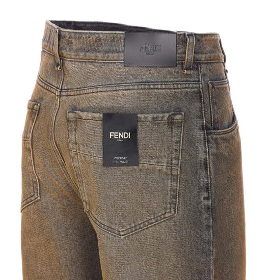 25FW 펜디 오버다이 진 FLP285 AT2IF0ZJ4 Brown - FENDI