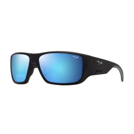  마우이짐 선글라스 케하 직사각형 무광 블랙  (블루 반사 렌즈) - MAUI JIM