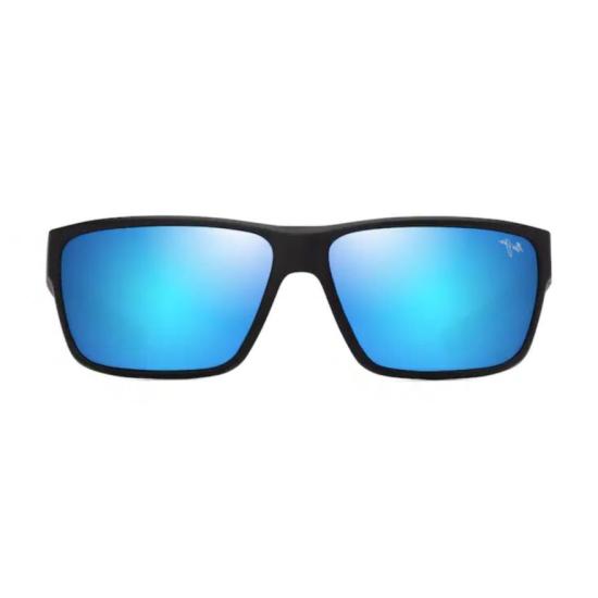  마우이짐 선글라스 Uila 직사각형 무광 블랙  (반사 블루 렌즈)