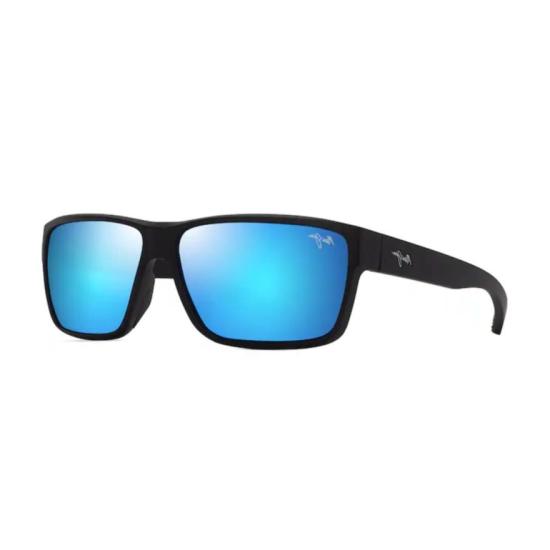 마우이짐 선글라스 Uila 직사각형 무광 블랙  (반사 블루 렌즈) - MAUI JIM