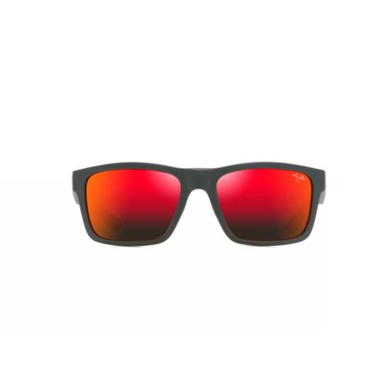 마우이짐 선글라스 플랫 디자인의 무광 블랙 프레임 직사각형 - MAUI JIM