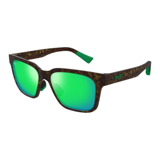  마우이짐 선글라스 푸니카이 직사각형 호피무늬  (반사 녹색 렌즈) - MAUI JIM