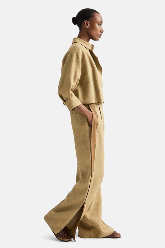  티더블유피 팔라초 팬츠 Twp 슬림 , 립 턱시도, 평직 린넨 소재 - TWP