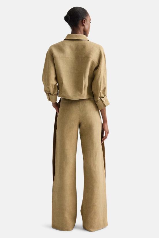  티더블유피 팔라초 팬츠 Twp 슬림 , 립 턱시도, 평직 린넨 소재 - TWP