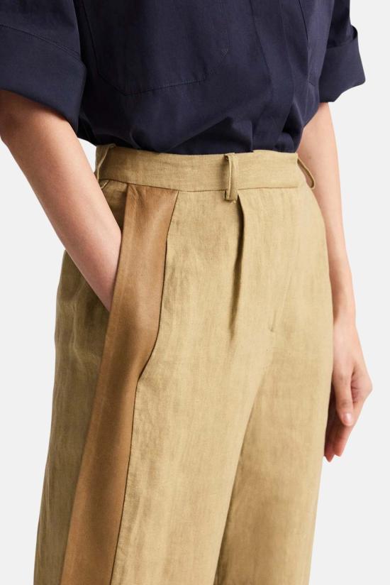  티더블유피 팔라초 팬츠 Twp 슬림 , 립 턱시도, 평직 린넨 소재 - TWP