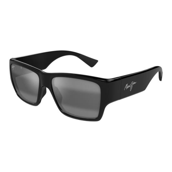  마우이짐 선글라스 카오루 시그니처 로고가 새겨진 직사각형 블랙 - MAUI JIM