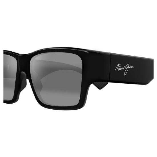  마우이짐 선글라스 카오루 시그니처 로고가 새겨진 직사각형 블랙 - MAUI JIM