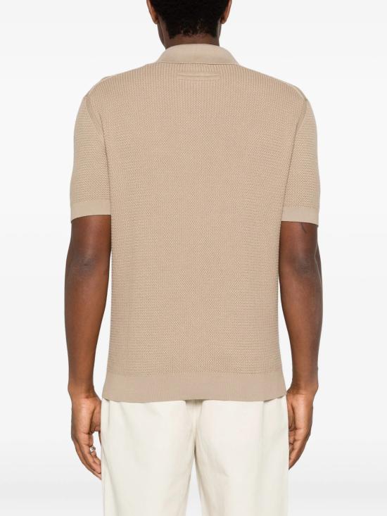 26SS 에르메네질도제냐 폴로 티셔츠 UHC26A3C31 N02 Beige - ERMENEGILDO ZEGNA