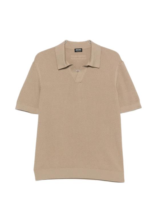 26SS 에르메네질도제냐 폴로 티셔츠 UHC26A3C31 N02 Beige