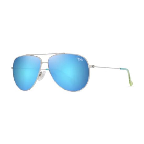  마우이짐 선글라스 하우올리 클래식 실버 에비에이터  (반사 블루 렌즈) - MAUI JIM