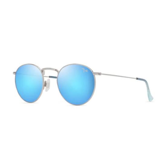  마우이짐 선글라스 푸카우아 미러 틴트 원형 프레임  (메탈릭 액센트 포함) - MAUI JIM