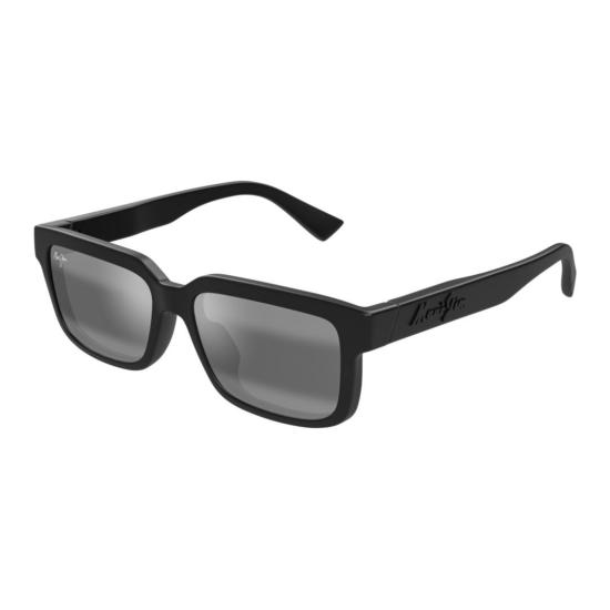  마우이짐 선글라스 Hiapo Af 볼드 직사각형 프레임 무광 - MAUI JIM