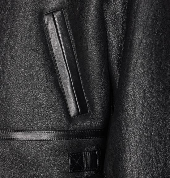 25FW 생로랑 무스탕 837363 YCOW21010 Black - SAINT LAURENT