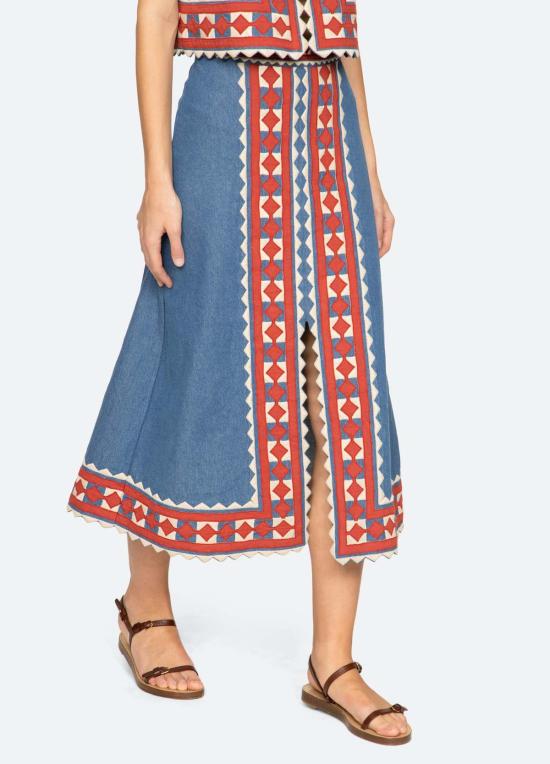  씨뉴욕 롱 스커트 씨 니 스티나 스커트 멀티 - SEA NY