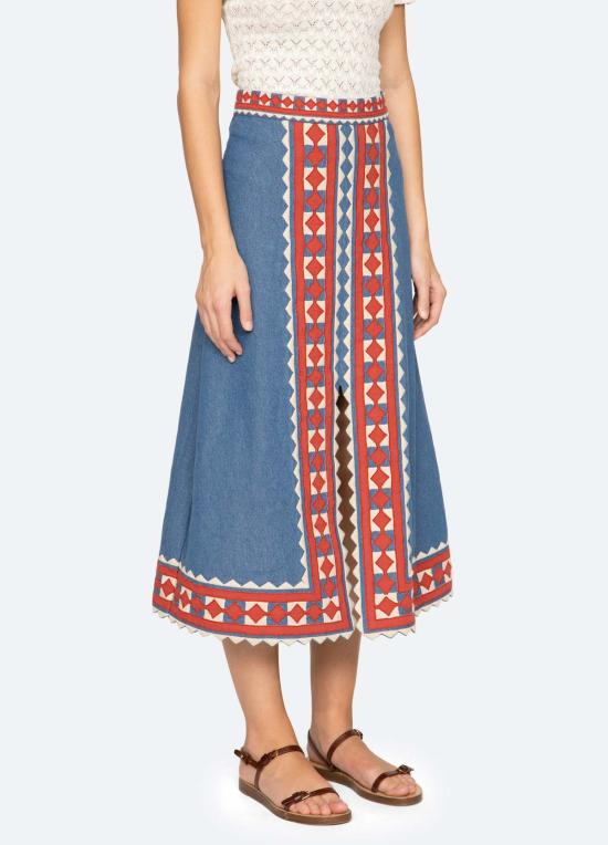  씨뉴욕 미디 스커트 씨 니 스티나 스커트 멀티 - SEA NY